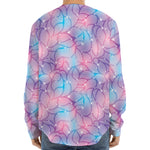 Floral Sparkle Print Long Sleeve Baseball Jersey