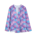Floral Sparkle Print Long Sleeve Short Coat