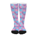Floral Sparkle Print Long Socks