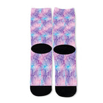 Floral Sparkle Print Long Socks