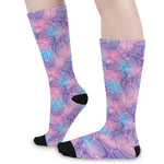 Floral Sparkle Print Long Socks
