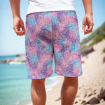 Floral Sparkle Print Men's Cargo Shorts