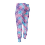 Floral Sparkle Print Men's Compression Pants