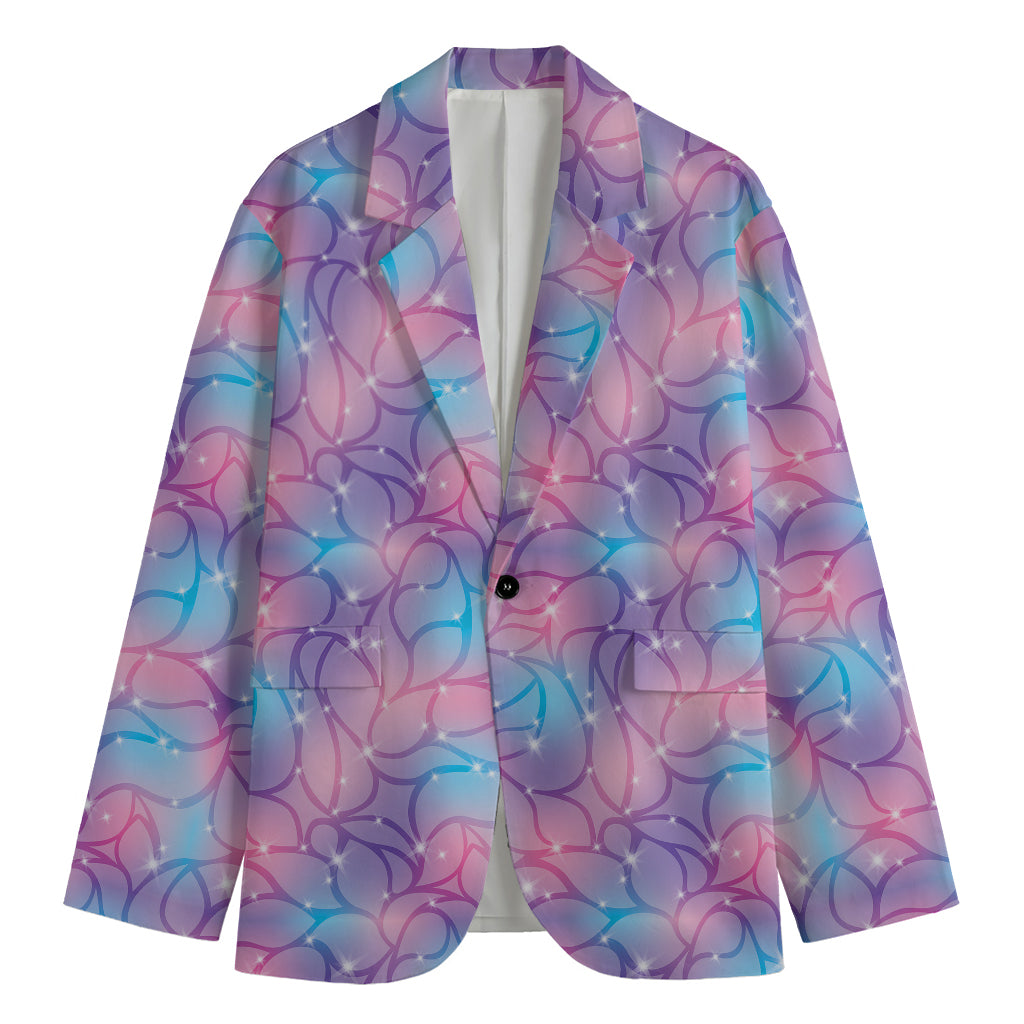Floral Sparkle Print Men's Cotton Blazer