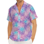 Floral Sparkle Print Men's Deep V-Neck Shirt