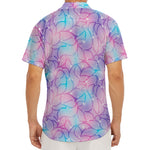 Floral Sparkle Print Men's Deep V-Neck Shirt