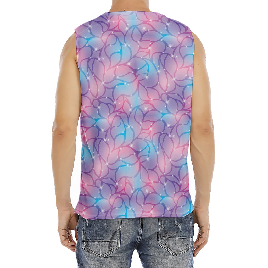Floral Sparkle Print Men's Fitness Tank Top