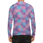Floral Sparkle Print Men's Long Sleeve Rash Guard