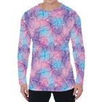 Floral Sparkle Print Men's Long Sleeve T-Shirt