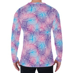 Floral Sparkle Print Men's Long Sleeve T-Shirt