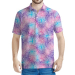 Floral Sparkle Print Men's Polo Shirt