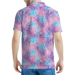 Floral Sparkle Print Men's Polo Shirt