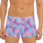 Floral Sparkle Print Men's Short Boxer Briefs