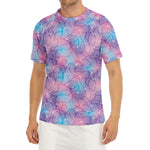 Floral Sparkle Print Men's Short Sleeve Rash Guard