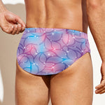 Floral Sparkle Print Men's Swim Briefs