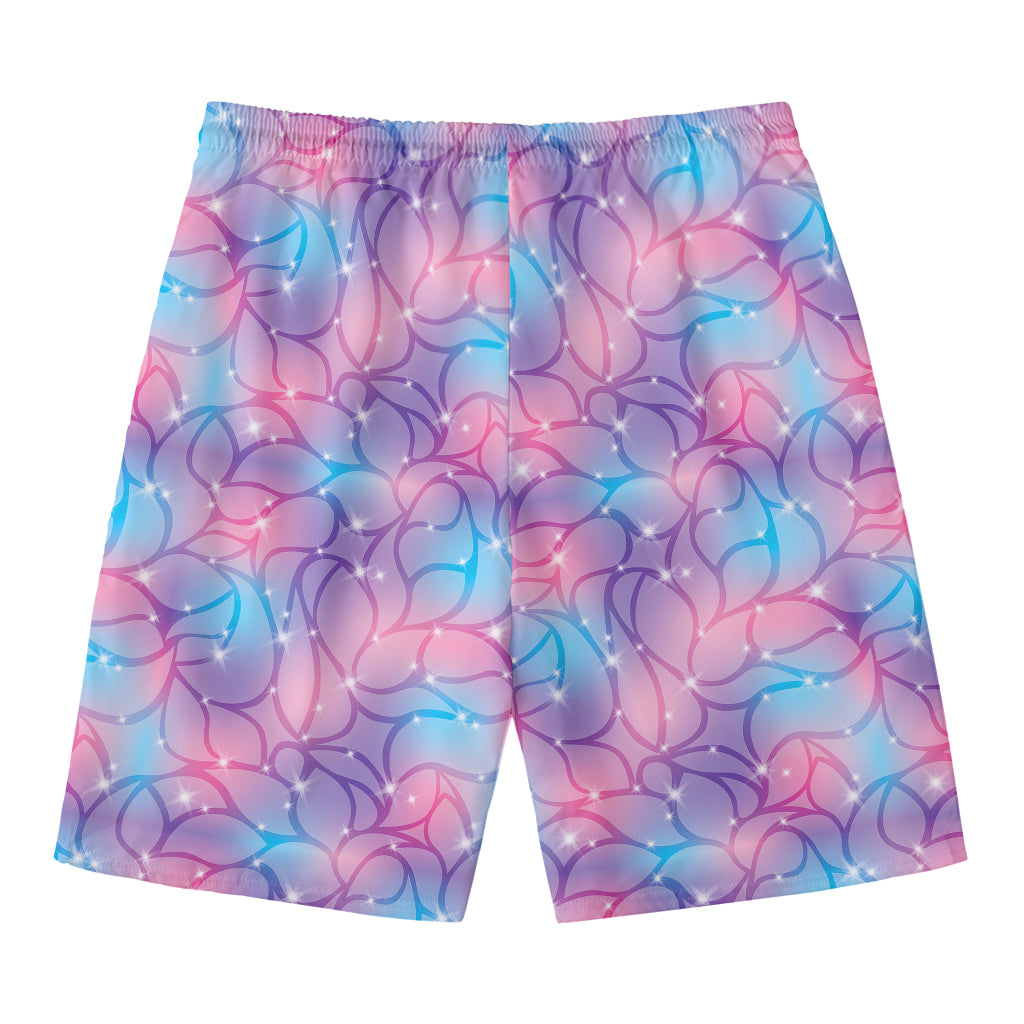 Floral Sparkle Print Men's Swim Trunks