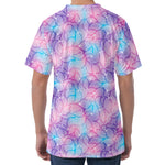 Floral Sparkle Print Men's Velvet T-Shirt