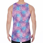 Floral Sparkle Print Men's Velvet Tank Top