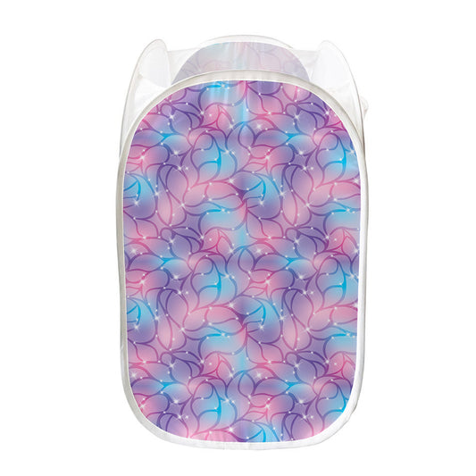 Floral Sparkle Print Mesh Laundry Hamper