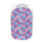 Floral Sparkle Print Mesh Laundry Hamper