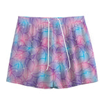 Floral Sparkle Print Mesh Shorts