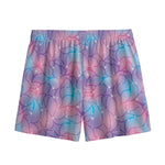 Floral Sparkle Print Mesh Shorts