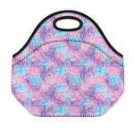 Floral Sparkle Print Neoprene Lunch Bag