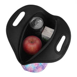 Floral Sparkle Print Neoprene Lunch Bag