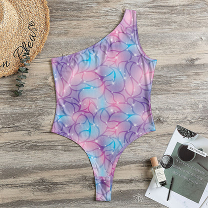 Floral Sparkle Print One Shoulder Bodysuit