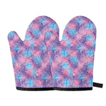 Floral Sparkle Print Oven Mitts