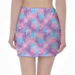 Floral Sparkle Print Pencil Mini Skirt