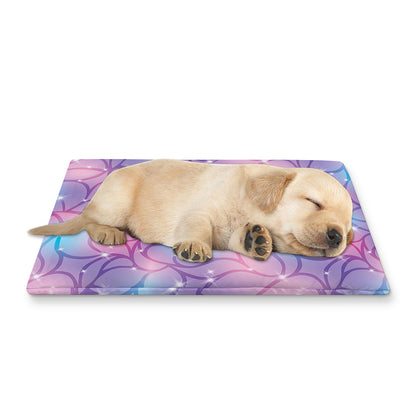 Floral Sparkle Print Pet Cooling Mat Cover
