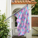 Floral Sparkle Print Polyester Flag
