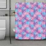 Floral Sparkle Print Polyester Shower Curtain