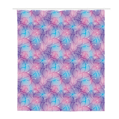 Floral Sparkle Print Polyester Shower Curtain