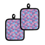 Floral Sparkle Print Pot Holders