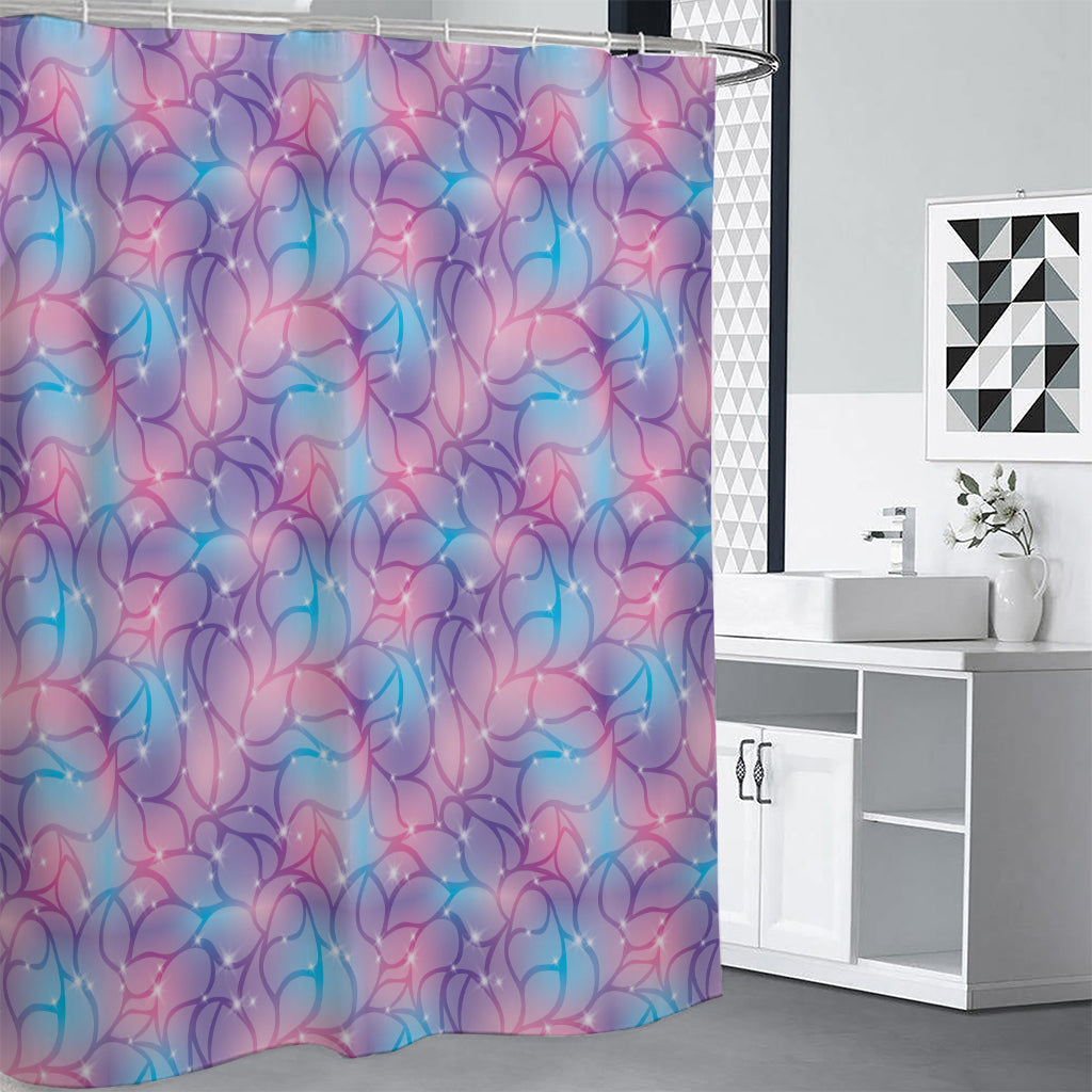 Floral Sparkle Print Premium Shower Curtain