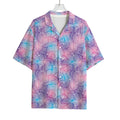 Floral Sparkle Print Rayon Hawaiian Shirt