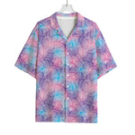 Floral Sparkle Print Rayon Hawaiian Shirt