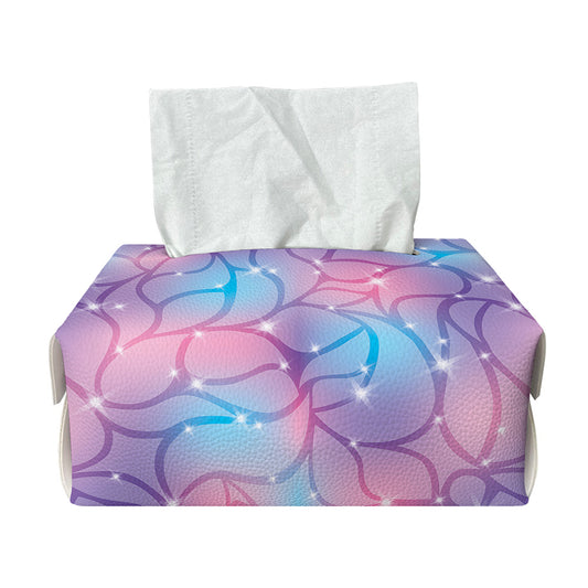 Floral Sparkle Print Rectangle Tissue Box Cover