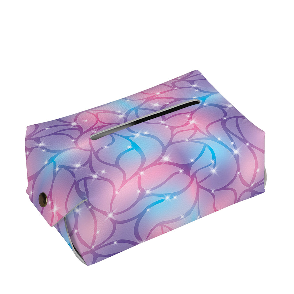 Floral Sparkle Print Rectangle Tissue Box Cover