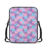 Floral Sparkle Print Rectangular Crossbody Bag