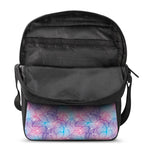 Floral Sparkle Print Rectangular Crossbody Bag