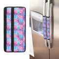 Floral Sparkle Print Refrigerator Handle Covers