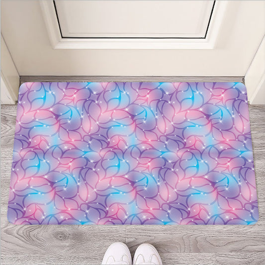 Floral Sparkle Print Rubber Doormat