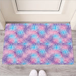 Floral Sparkle Print Rubber Doormat