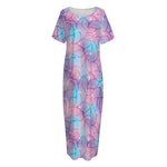 Floral Sparkle Print Short Sleeve Long Nightdress