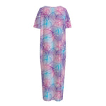 Floral Sparkle Print Short Sleeve Long Nightdress