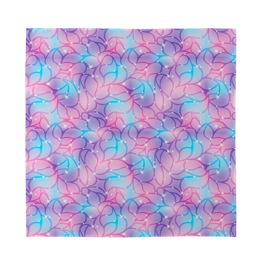 Floral Sparkle Print Silk Bandana