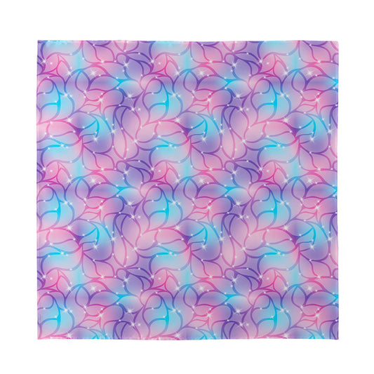 Floral Sparkle Print Silk Bandana